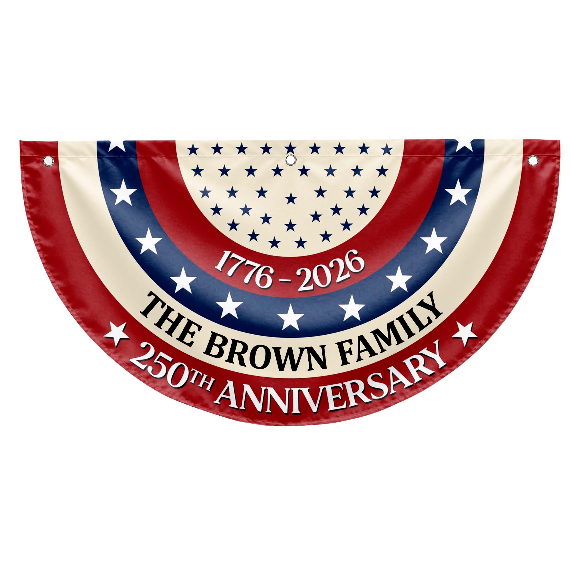 Personalized Family 250th Anniversary Flag Custom Name Decoration