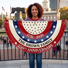 Load image into Gallery viewer, Personalized Family 250th Anniversary Flag Custom Name Decoration
