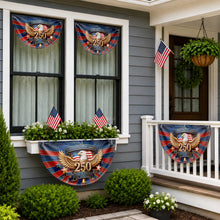 Load image into Gallery viewer, Personalized Family Eagle Fan Flag Custom Name 4th of July Gift
