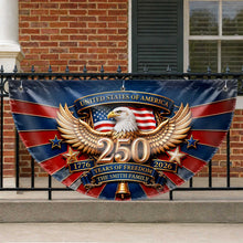 Load image into Gallery viewer, Personalized Family Eagle Fan Flag Custom Name 4th of July Gift
