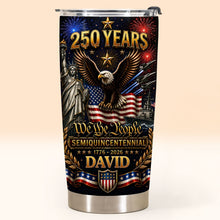 Load image into Gallery viewer, Personalized 20oz Stainless Steel Tumbler American Flag Gift for Dad

