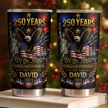 Load image into Gallery viewer, Personalized 20oz Stainless Steel Tumbler American Flag Gift for Dad
