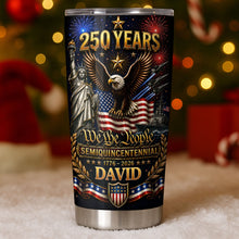 Load image into Gallery viewer, Personalized 20oz Stainless Steel Tumbler American Flag Gift for Dad
