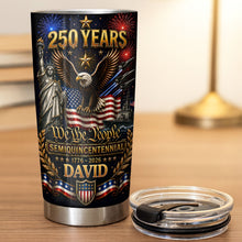 Load image into Gallery viewer, Personalized 20oz Stainless Steel Tumbler American Flag Gift for Dad
