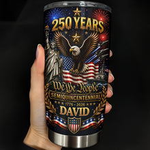 Load image into Gallery viewer, Personalized 20oz Stainless Steel Tumbler American Flag Gift for Dad
