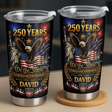 Load image into Gallery viewer, Personalized 20oz Stainless Steel Tumbler American Flag Gift for Dad

