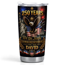 Load image into Gallery viewer, Personalized 20oz Stainless Steel Tumbler American Flag Gift for Dad
