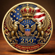 Load image into Gallery viewer, Custom Family Commemorative Coin Personalized 250th Anniversary Gift
