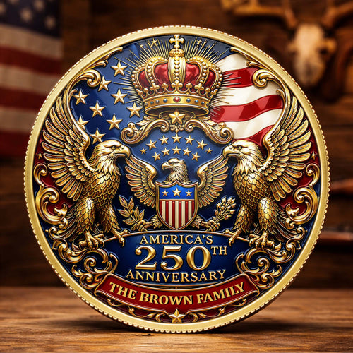 Custom Family Commemorative Coin Personalized 250th Anniversary Gift