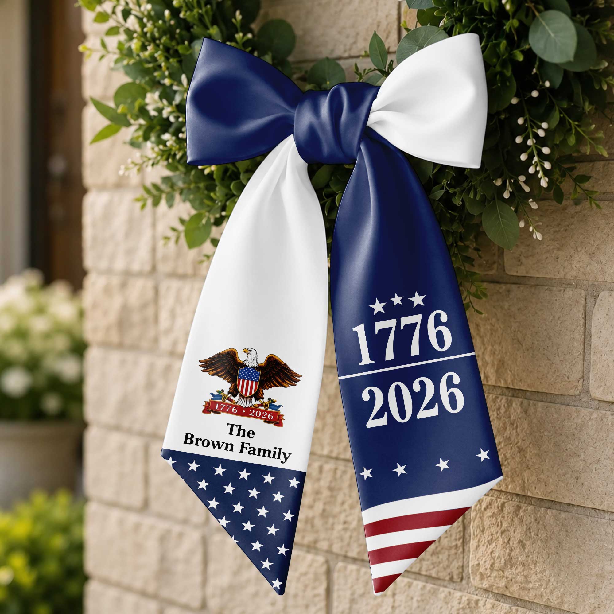 Personalized Patriotic Decorative Sash American Eagle Gift