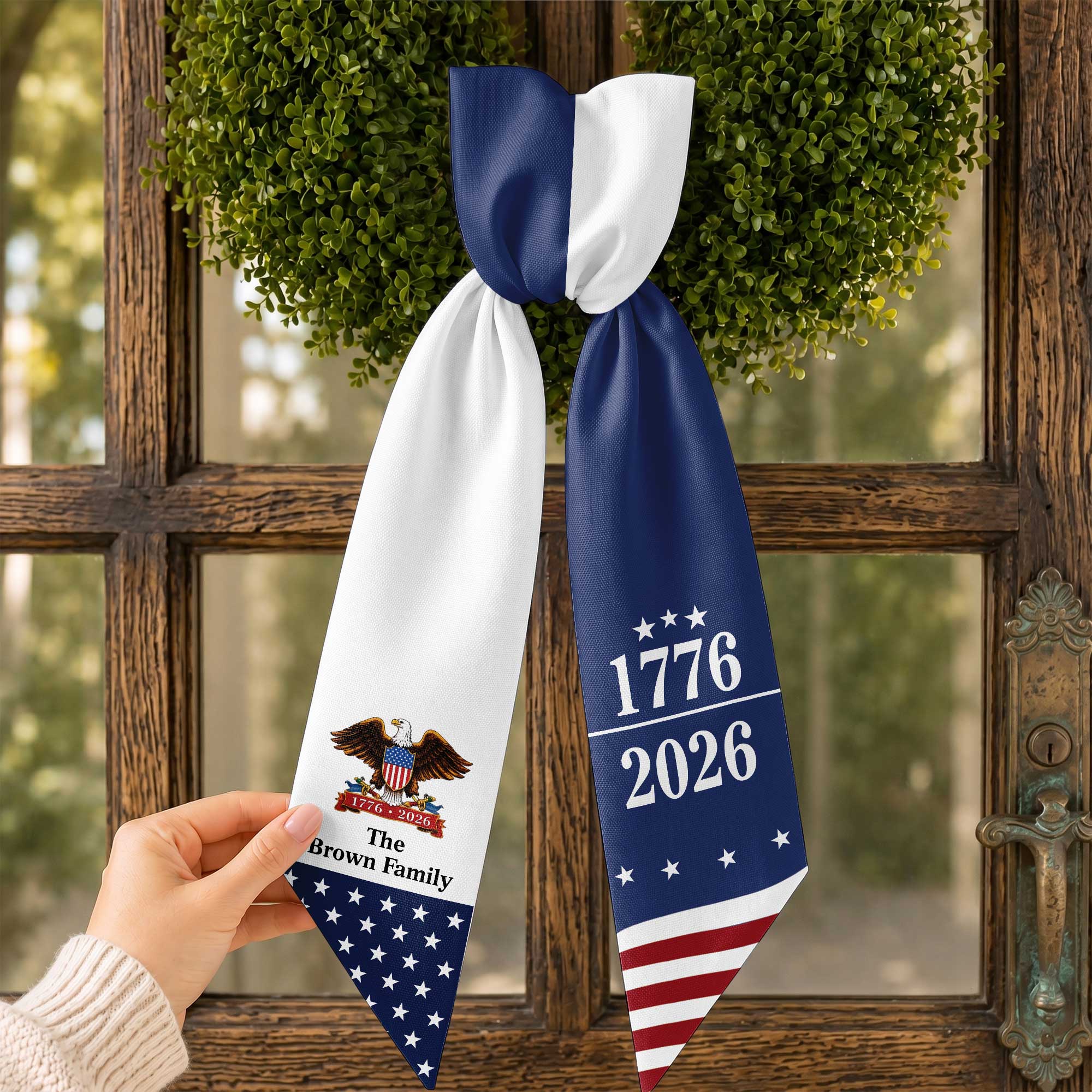 Personalized Patriotic Decorative Sash American Eagle Gift