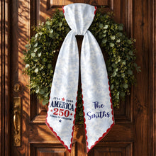 Load image into Gallery viewer, Personalized Decorative Sash with American Flag Design for 4th of July Events

