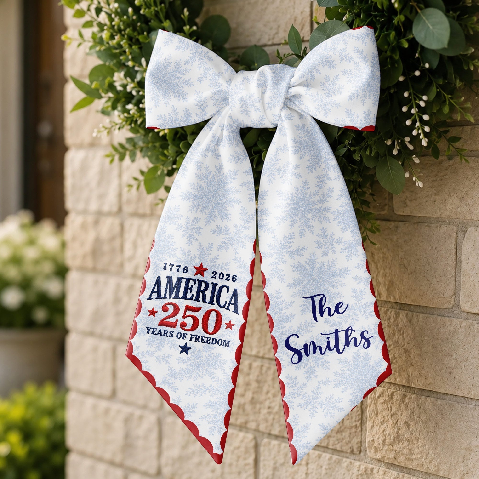 Personalized Decorative Sash with American Flag Design for 4th of July Events