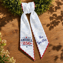 Load image into Gallery viewer, Personalized Decorative Sash with American Flag Design for 4th of July Events
