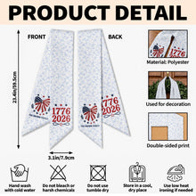 Load image into Gallery viewer, Personalized Independence Day Flag Decorative Sash Custom Family Name 250th Anniversary
