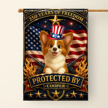 Load image into Gallery viewer, Custom USA Flag with Dog Design - Personalized Garden Flag Gift
