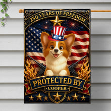 Load image into Gallery viewer, Custom USA Flag with Dog Design - Personalized Garden Flag Gift
