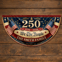 Load image into Gallery viewer, Personalized USA Flag Non-Pleated Fan Flag Custom Family Gift
