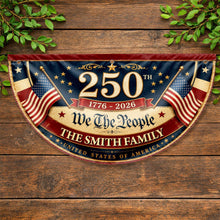 Load image into Gallery viewer, Personalized USA Flag Non-Pleated Fan Flag Custom Family Gift
