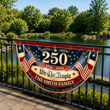 Load image into Gallery viewer, Personalized USA Flag Non-Pleated Fan Flag Custom Family Gift

