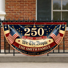 Load image into Gallery viewer, Personalized USA Flag Non-Pleated Fan Flag Custom Family Gift

