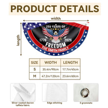 Load image into Gallery viewer, Personalized Bald Eagle Non-Pleated Fan Flag Custom Family Name Gift for 4th of July
