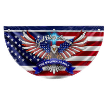 Load image into Gallery viewer, Personalized American Flag Fan Flag Custom Family Name 4th of July Gift
