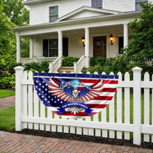 Load image into Gallery viewer, Personalized American Flag Fan Flag Custom Family Name 4th of July Gift
