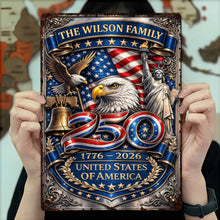 Load image into Gallery viewer, Personalized 250th Anniversary Metal Sign Custom Name Gift
