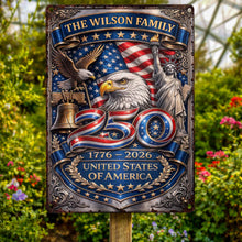 Load image into Gallery viewer, Personalized 250th Anniversary Metal Sign Custom Name Gift
