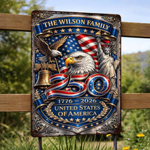 Load image into Gallery viewer, Personalized 250th Anniversary Metal Sign Custom Name Gift
