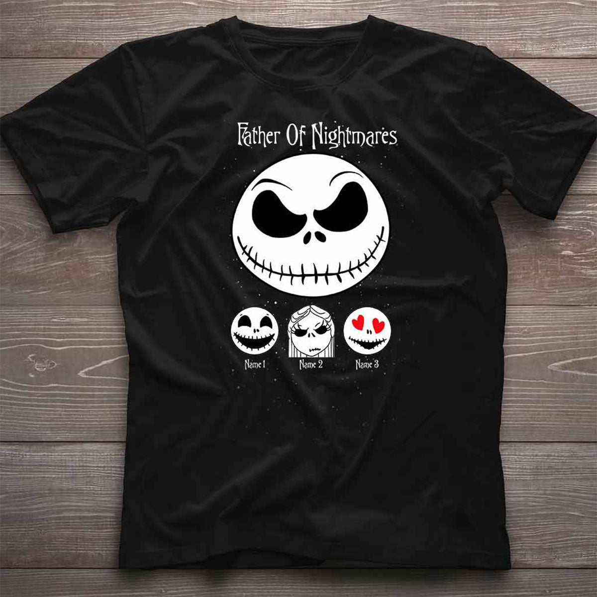 Personalized Nightmare Family T-shirt & Hoodie Custom Names Gift for Halloween