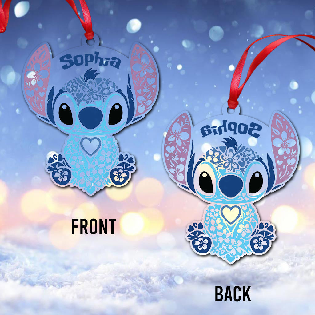Personalized Ohana Ornament Custom Name Gift for Christmas