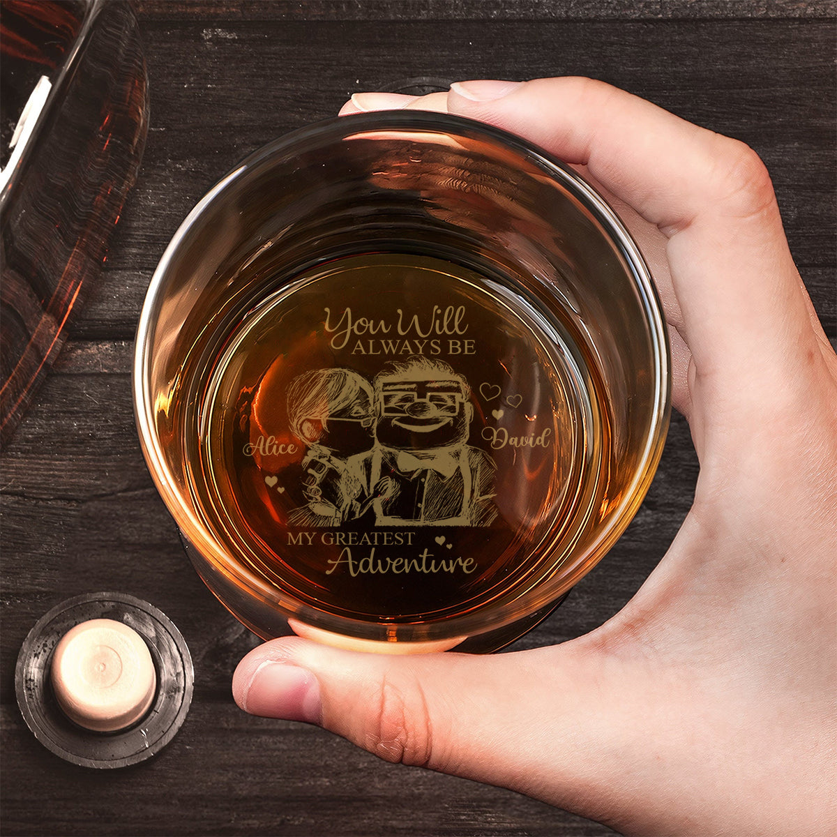 Personalized Engraved Whiskey Glass Custom Couples Gift