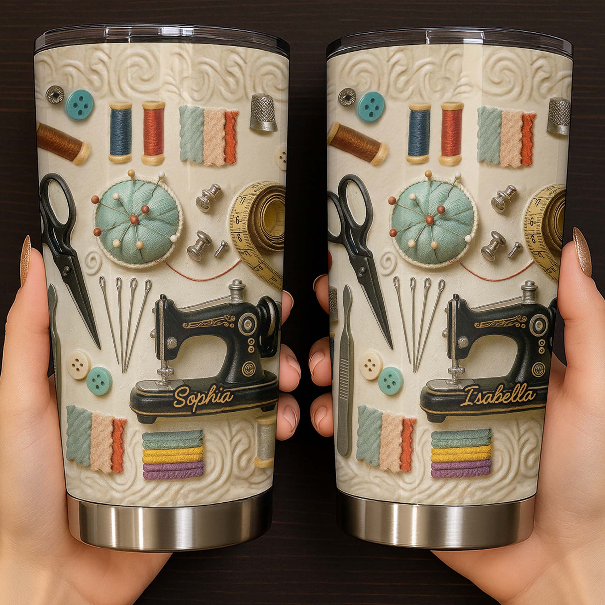 Personalized 20oz Stainless Steel Tumbler Custom Name Gift for Crafters