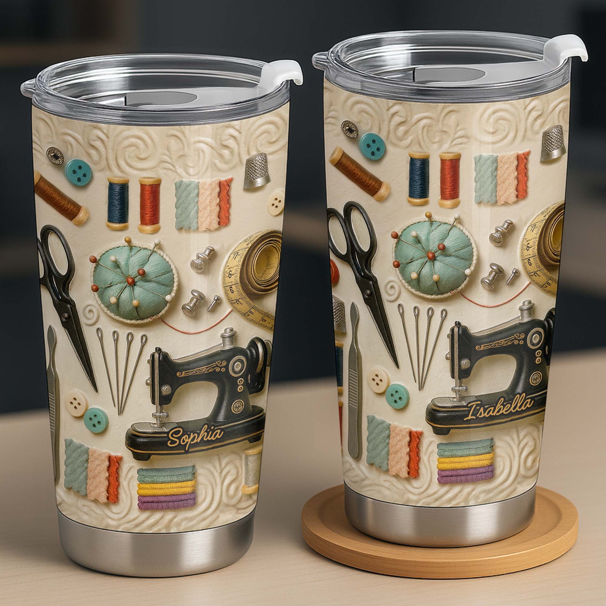 Personalized 20oz Stainless Steel Tumbler Custom Name Gift for Crafters