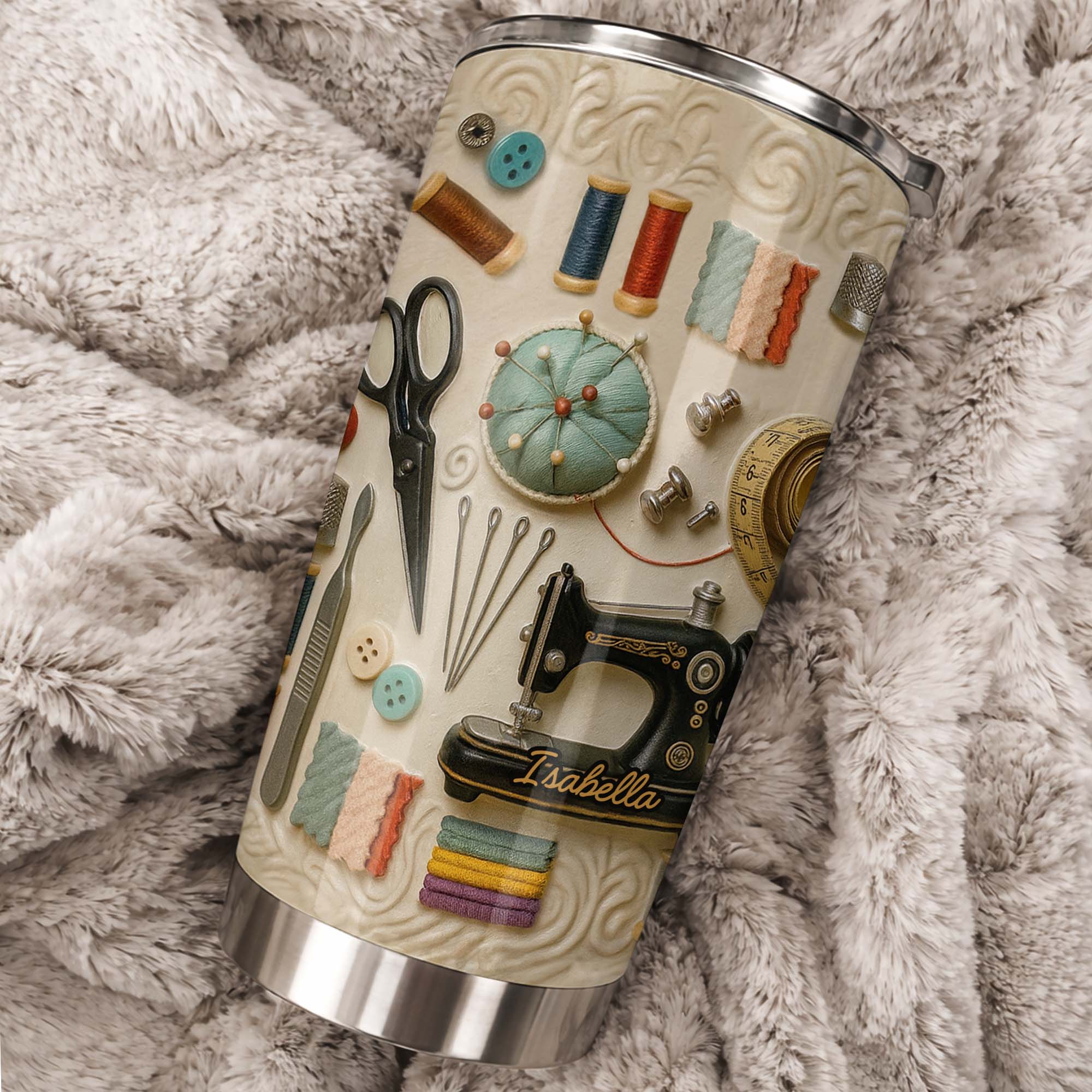 Personalized 20oz Stainless Steel Tumbler Custom Name Gift for Crafters