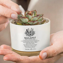 Load image into Gallery viewer, Personalized Ceramic Plant Pot Custom Name Gift for Nail Artist
