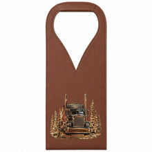Load image into Gallery viewer, Personalized Leather Wine Bag Custom Name for Truck Driver Gift
