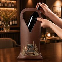 Load image into Gallery viewer, Personalized Leather Wine Bag Custom Name for Truck Driver Gift
