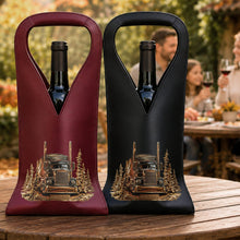 Load image into Gallery viewer, Personalized Leather Wine Bag Custom Name for Truck Driver Gift
