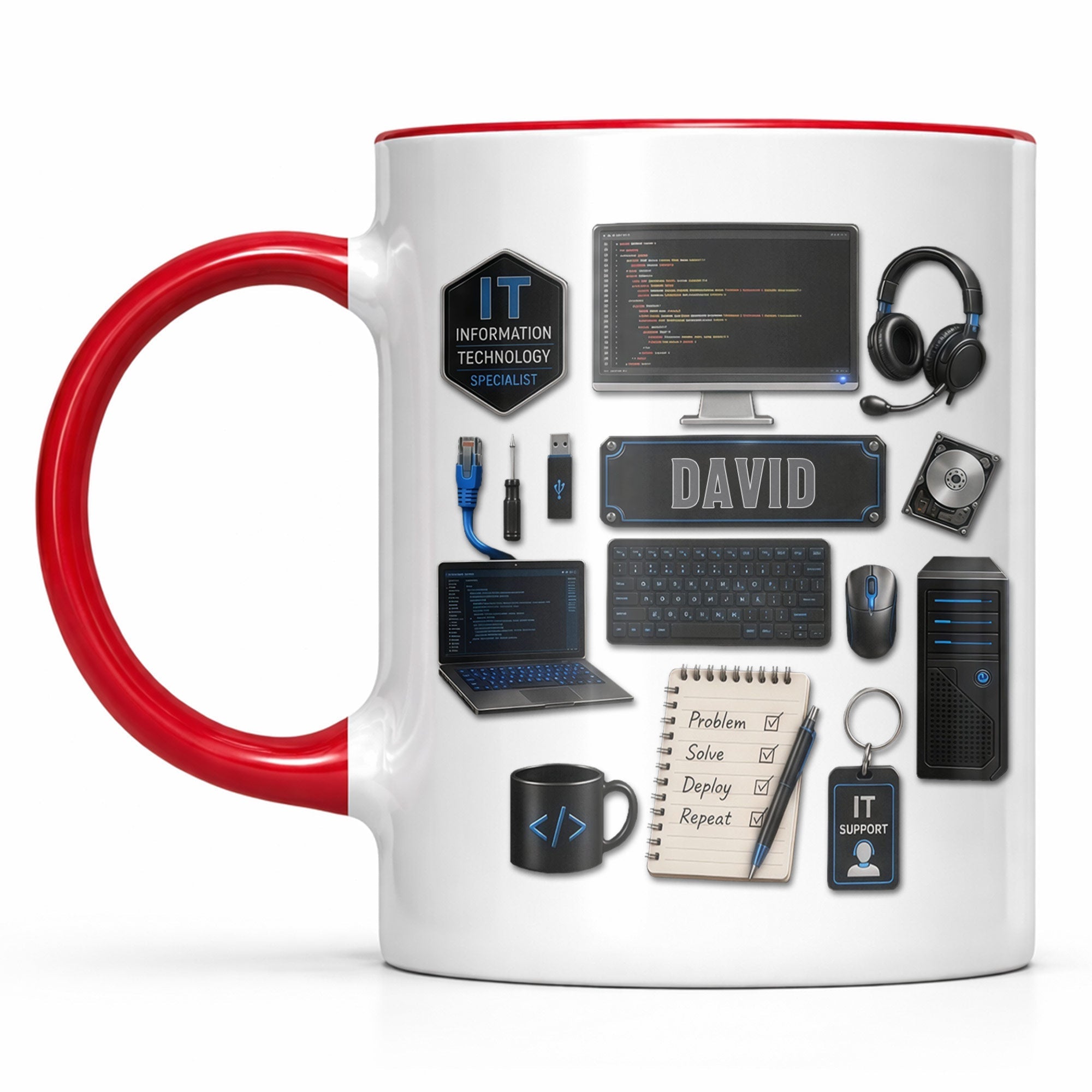 Personalized Accent Mug Custom Name Gift for Engineer
