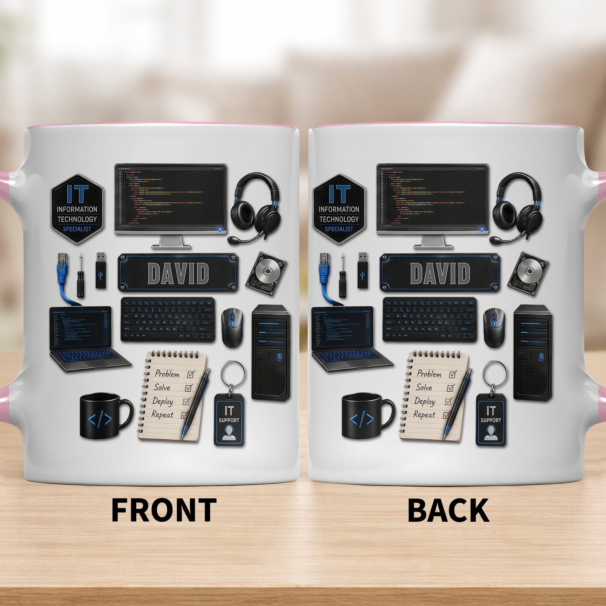 Personalized Accent Mug Custom Name Gift for Engineer