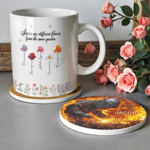 Load image into Gallery viewer, Personalized Ceramic Coaster Custom Name Gift for Dad
