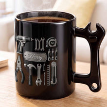 Load image into Gallery viewer, Personalized Wrench Handle Coffee Mug Custom Name Gift for Dad
