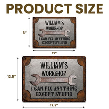 Load image into Gallery viewer, Personalized Metal Sign for Garage Custom Name Gift for Dad
