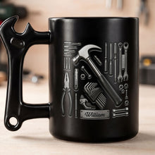 Load image into Gallery viewer, Personalized Wrench Handle Coffee Mug Custom Name Gift for Dad
