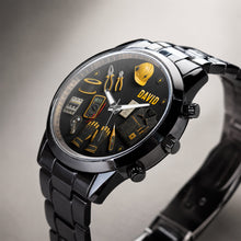 Load image into Gallery viewer, Personalized Custom Men's Watch for Electrician with Name Gift
