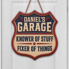 Load image into Gallery viewer, Personalized Garage Sign Custom Name Gift for Dad Eco-Friendly
