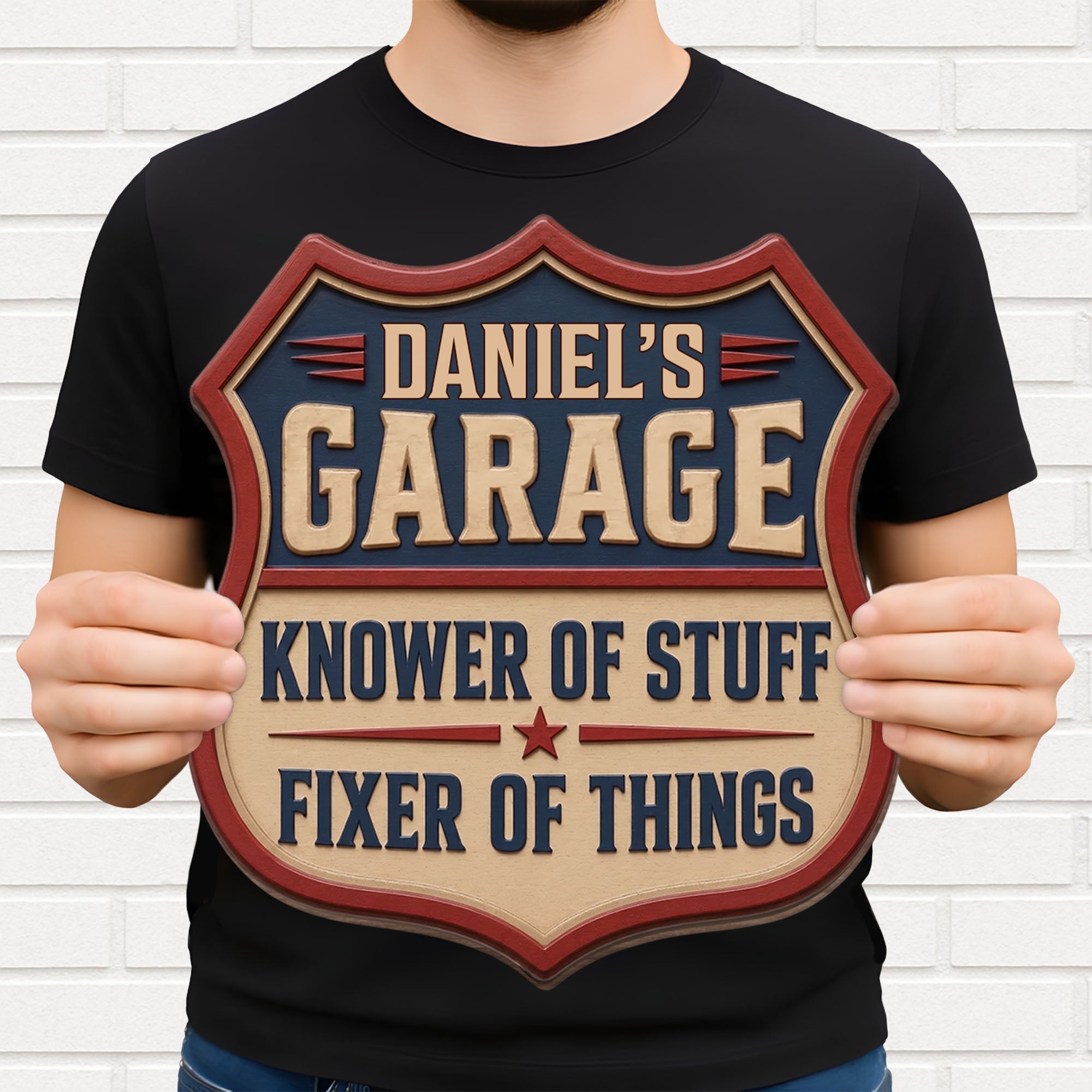 Personalized Garage Sign Custom Name Gift for Dad Eco-Friendly